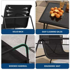 Set di mobili da conversazione per esterni da 4 pezzi, set di tavolo e sedie da esterno in Textilene resistente alle intemperie, mobili da patio piccoli per balcone e giardino