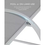 Ensemble de 3 chaises longues de patio, chaises longues d'extérieur pour piscine/plage avec accoudoirs et table d'appoint, pour le bord de la piscine, le jardin