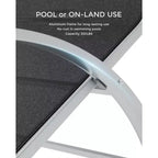 Ensemble de 3 chaises longues de patio, chaises longues d'extérieur pour piscine/plage avec accoudoirs et table d'appoint, pour le bord de la piscine, le jardin