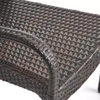 GDFStudio Set da Pranzo da Esterno in Rattan a 7 Pezzi Slate con Sedie Impilabili