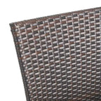 GDFStudio Set da Pranzo da Esterno in Rattan a 7 Pezzi Slate con Sedie Impilabili