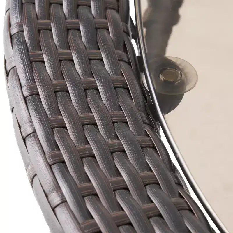 Set da pranzo GDFStudio Kija da 5 pezzi in vimini e vetro temperato con cuscini per esterni
