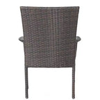 Christopher Knight Home Kama Set da Pranzo da Esterno in Vimini da 9 Pezzi con Tavolo Quadrato da 64 Pollici e Sedie Impilabili