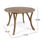 NAYSAYE Set da Pranzo per Esterni Tavolo in Legno di Acacia con Sedie in Vimini e Cuscini per Giardino e Patio, Teak, 23.5*21.25*32