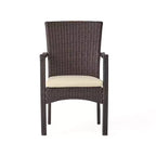 Christopher Knight Home Campbell Set da pranzo da esterno in vimini a 5 pezzi con cuscino