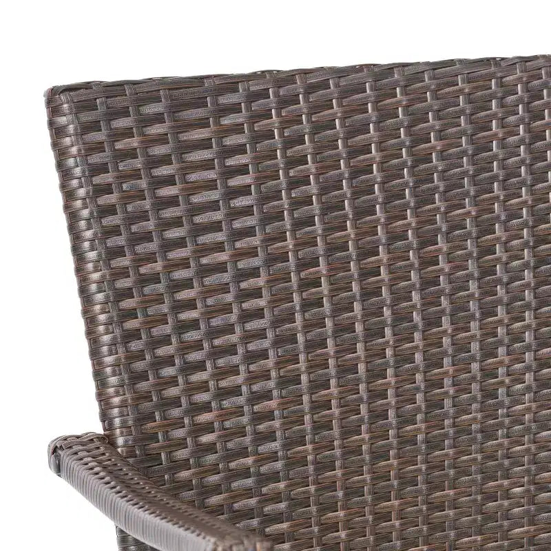 Christopher Knight Home Campbell Set da pranzo da esterno in vimini a 5 pezzi con cuscino