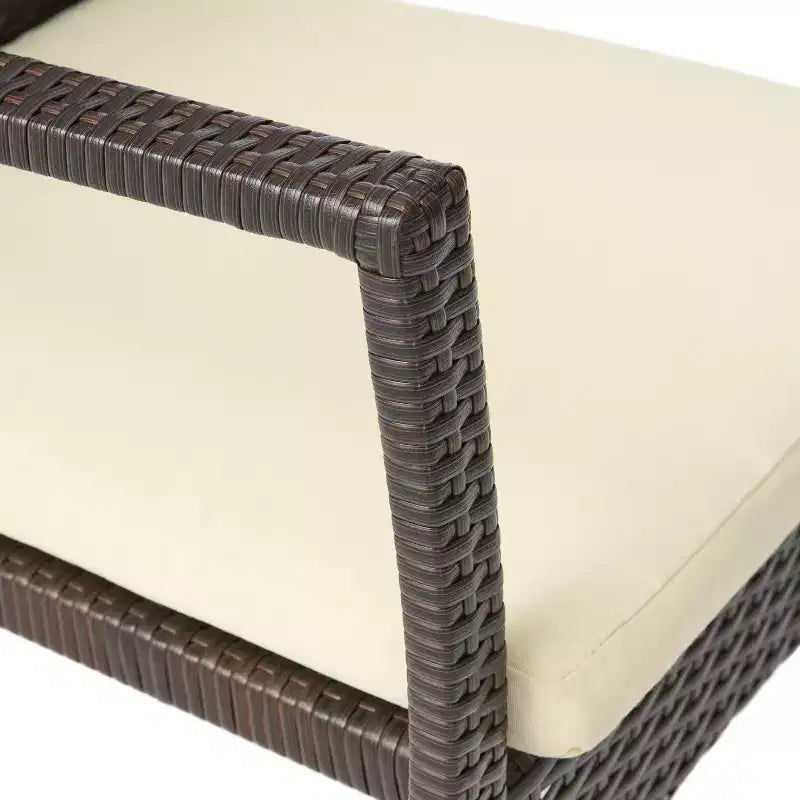 Christopher Knight Home Campbell Set da pranzo da esterno in vimini a 5 pezzi con cuscino