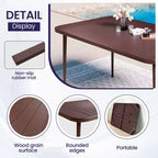Set da pranzo da esterno Hyleory Elegant 5 pezzi con sedie impilabili e tavolo da pranzo in ferro