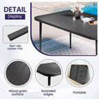 Set da pranzo da esterno Hyleory Elegant 5 pezzi con sedie impilabili e tavolo da pranzo in ferro