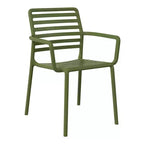WestinTrends Playa Ensemble de table à manger de 5 pièces en métal pour l'intérieur et l'extérieur avec chaises de patio en plastique empilables
