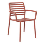 WestinTrends Playa Ensemble de table à manger de 5 pièces en métal pour l'intérieur et l'extérieur avec chaises de patio en plastique empilables
