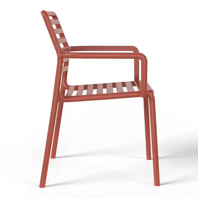 WestinTrends Playa Ensemble de table à manger de 5 pièces en métal pour l'intérieur et l'extérieur avec chaises de patio en plastique empilables