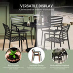 WestinTrends Playa Ensemble de table à manger de 5 pièces en métal pour l'intérieur et l'extérieur avec chaises de patio en plastique empilables