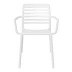 WestinTrends Playa Ensemble de table à manger de 5 pièces en métal pour l'intérieur et l'extérieur avec chaises de patio en plastique empilables