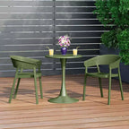 Ensemble de table à manger de patio WestinTrends Playa 3 pièces en métal, pour l'intérieur et l'extérieur, avec chaises de patio empilables