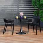 Ensemble de table à manger de patio WestinTrends Playa 3 pièces en métal, pour l'intérieur et l'extérieur, avec chaises de patio empilables