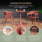 Ensemble de table à manger de patio WestinTrends Playa 3 pièces en métal, pour l'intérieur et l'extérieur, avec chaises de patio empilables