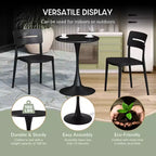 Ensemble de table à manger de patio WestinTrends Playa 3 pièces en métal, pour l'intérieur et l'extérieur, avec chaises de patio empilables
