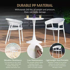 Ensemble de table à manger de patio WestinTrends Playa 3 pièces en métal, pour l'intérieur et l'extérieur, avec chaises de patio empilables