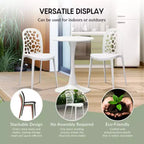 WestinTrends Playa, set da 3 pezzi per tavolo da pranzo da patio in metallo per esterni e interni con sedie da patio impilabili in polipropilene