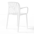 Ensemble de salle à manger d'extérieur et d'intérieur WestinTrends Playa 5 pièces en métal avec chaises de patio empilables