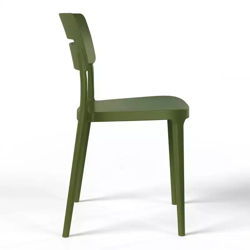 Ensemble de table à manger de patio ronde en métal 5 pièces d'intérieur/extérieur WestinTrends Playa avec chaises de patio empilables