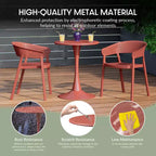 Ensemble de table à manger de patio ronde en métal 5 pièces d'intérieur/extérieur WestinTrends Playa avec chaises de patio empilables