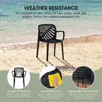 WestinTrends Playa Set da Pranzo 3 Pezzi per Esterni e Interni in Metallo con Tavolo e Sedie Impilabili per Patio