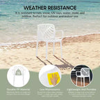 WestinTrends Playa Set da Pranzo 3 Pezzi per Esterni e Interni in Metallo con Tavolo e Sedie Impilabili per Patio
