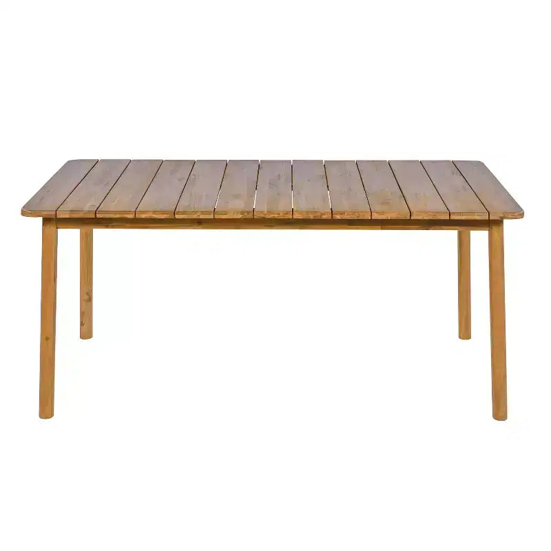 Set da pranzo da esterni a 7 pezzi Christopher Knight Home Varkael Rustic in legno di acacia con cuscini