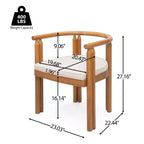 Christopher Knight Home Mordak Set da Pranzo Rustico da Giardino 7 Pezzi in Legno di Acacia con Cuscini
