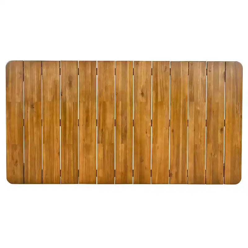 Christopher Knight Home Mordak Set da Pranzo Rustico da Giardino 7 Pezzi in Legno di Acacia con Cuscini
