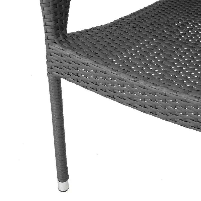 Set da pranzo da 7 pezzi GDFStudio in vimini e legno di acacia per esterni