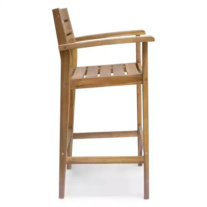 GDFStudio Brigitte Set Bar da Esterno 5 Pezzi in Legno di Acacia con Design a Doghe