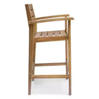 GDFStudio Brigitte Set Bar da Esterno 5 Pezzi in Legno di Acacia con Design a Doghe