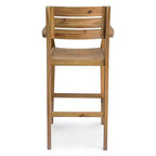 GDFStudio Brigitte Set Bar da Esterno 5 Pezzi in Legno di Acacia con Design a Doghe