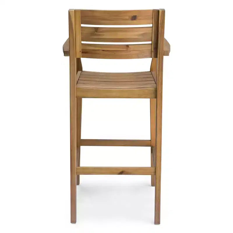 GDFStudio Brigitte Set Bar da Esterno 5 Pezzi in Legno di Acacia con Design a Doghe