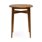 GDFStudio Brigitte Set Bar da Esterno 5 Pezzi in Legno di Acacia con Design a Doghe