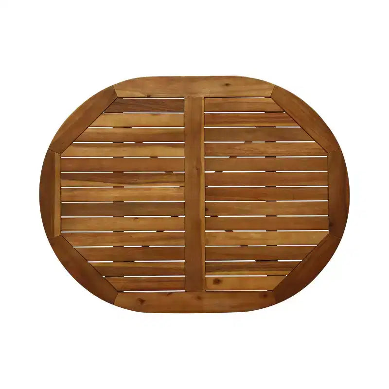 GDFStudio Brigitte Set Bar da Esterno 5 Pezzi in Legno di Acacia con Design a Doghe