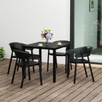 WestinTrends Playa, set da pranzo da esterni a 5 pezzi, con tavolo quadrato e sedie impilabili.