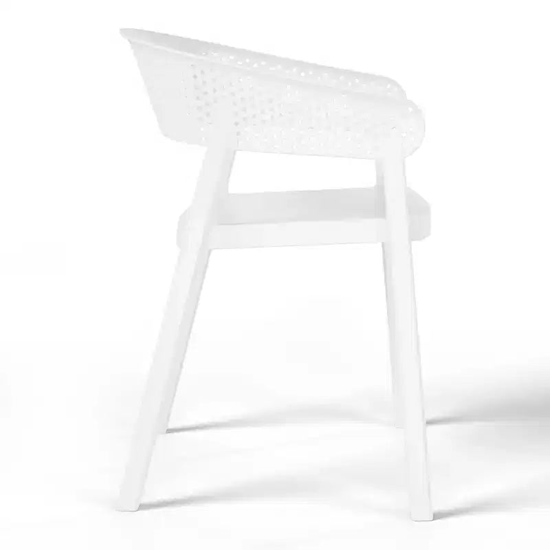 WestinTrends Playa, set da pranzo da esterni a 5 pezzi, con tavolo quadrato e sedie impilabili.