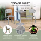 WestinTrends Playa Set da Pranzo Moderno da Esterno a 5 Pezzi con Tavolo Rotondo in Resina e Sedie Impilabili