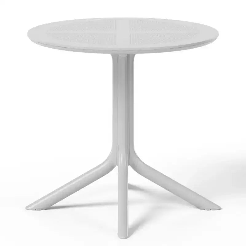 WestinTrends Playa Set da Pranzo Moderno da Esterno a 5 Pezzi con Tavolo Rotondo in Resina e Sedie Impilabili