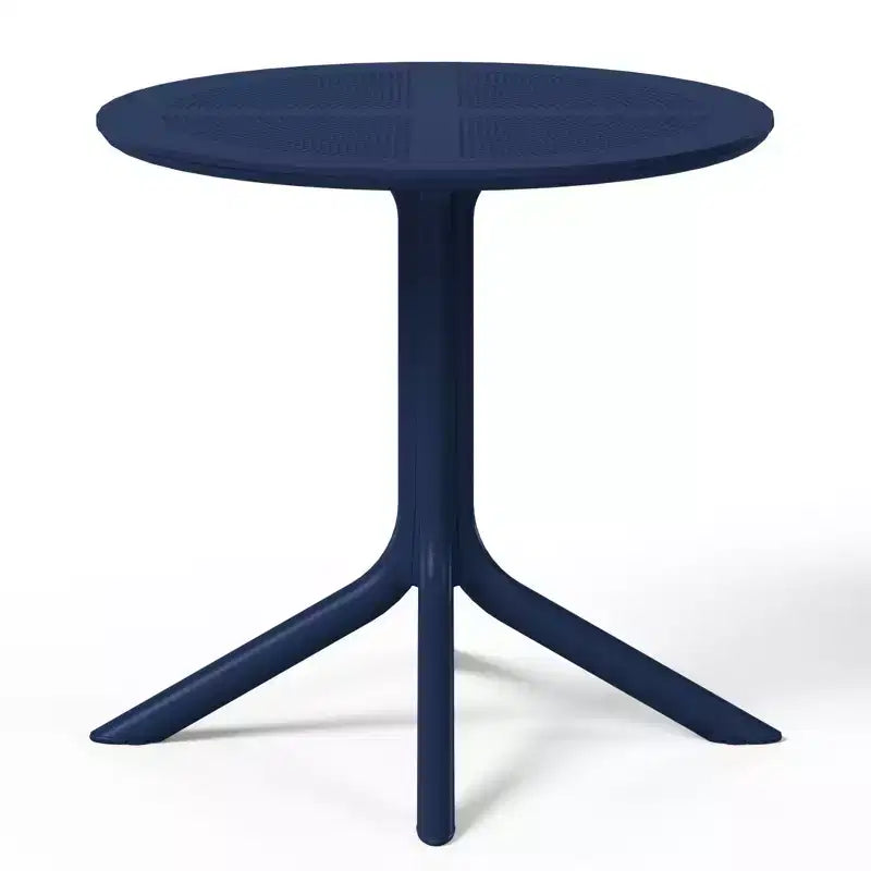 WestinTrends Playa Set da Pranzo Moderno da Esterno a 5 Pezzi con Tavolo Rotondo in Resina e Sedie Impilabili