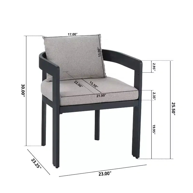 Christopher Knight Home Ofer Set da pranzo da 7 pezzi in alluminio e legno di acacia