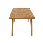 Christopher Knight Home Ofer Set da pranzo da 7 pezzi in alluminio e legno di acacia