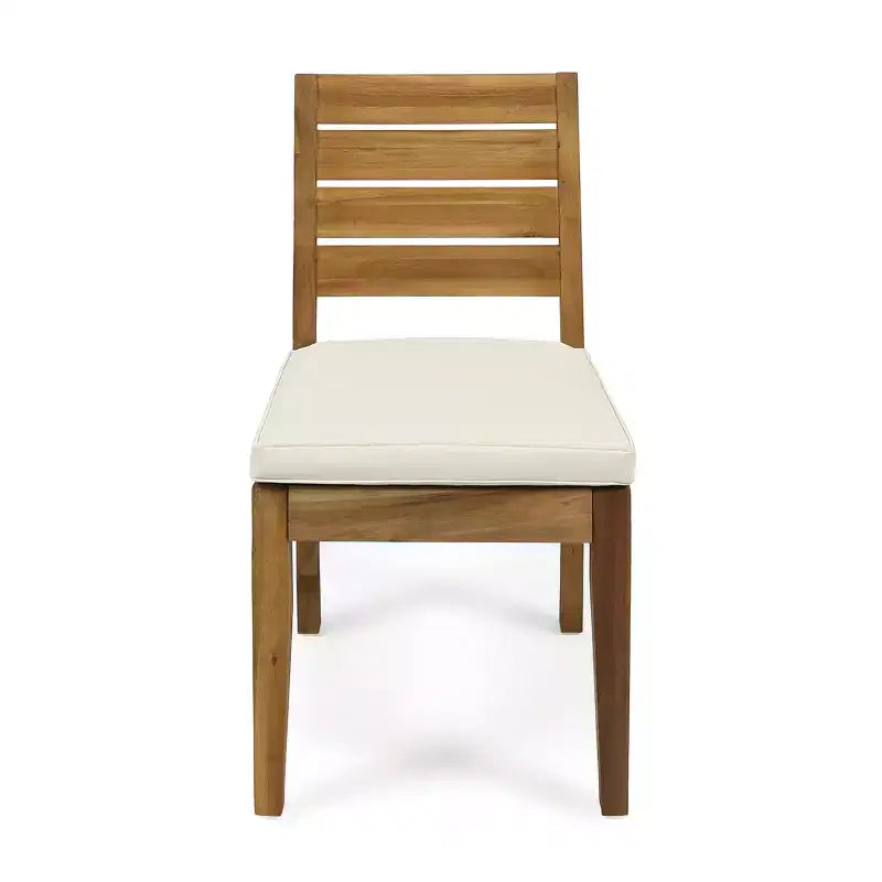 Christopher Knight Home Miranda, set da pranzo rustico da esterno in 6 pezzi con vimini, legno di acacia a doghe e cuscini