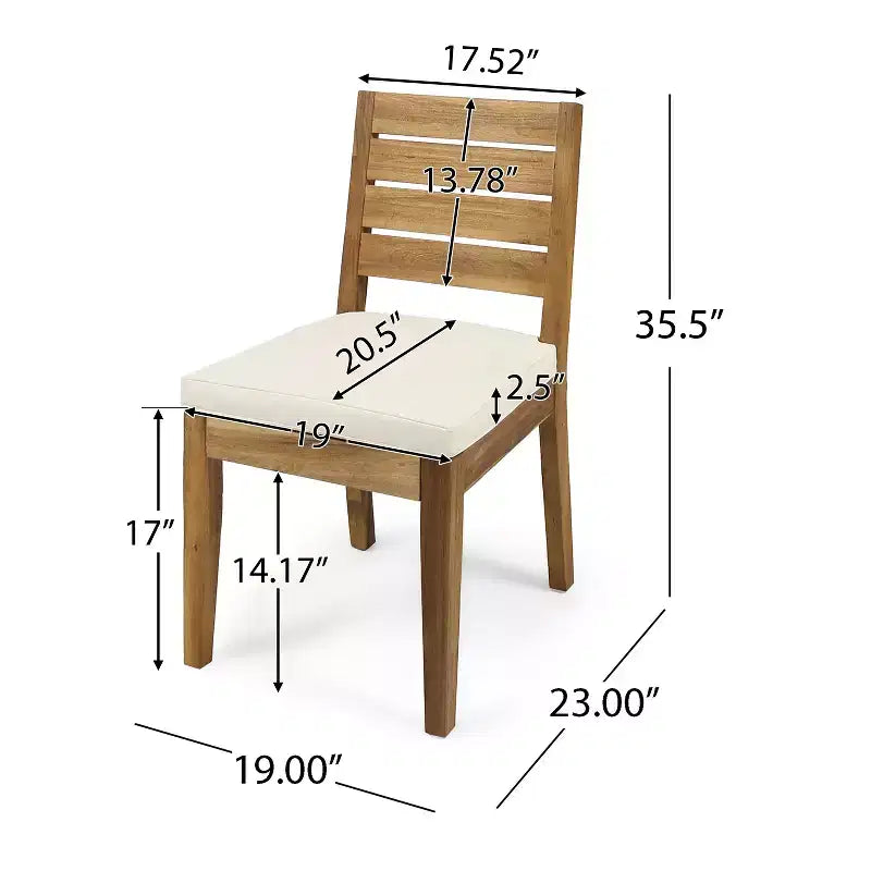 Christopher Knight Home Miranda, set da pranzo rustico da esterno in 6 pezzi con vimini, legno di acacia a doghe e cuscini