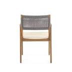 Christopher Knight Home Francesca Set da pranzo rustico da esterno 7 pezzi in legno di acacia con corda intrecciata e tavolo a doghe in rattan
