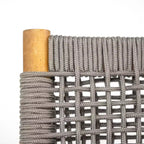 Christopher Knight Home Francesca Set da pranzo rustico da esterno 7 pezzi in legno di acacia con corda intrecciata e tavolo a doghe in rattan